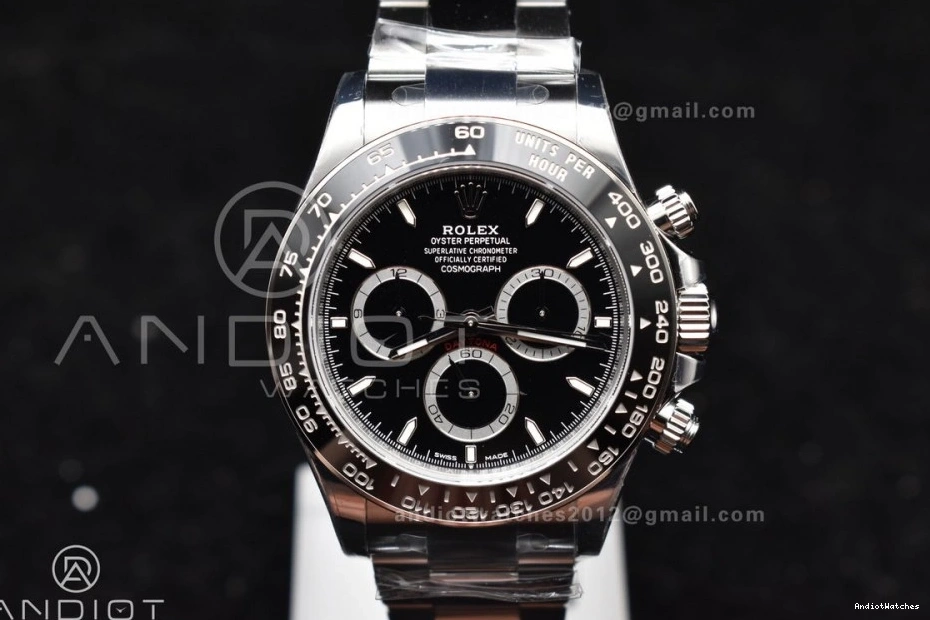 Elegant Steel Rolex Daytona Black SL4801 Factory Movement Dial in 1051 904L SBF VS 1:1 126500 0205